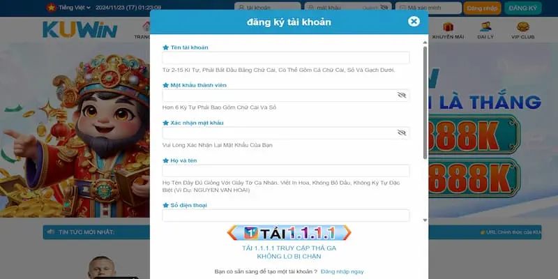 Tham gia Kuwin dễ dàng với 5 bước đơn giản - bắt đầu nhận thưởng ngay hôm nay!
